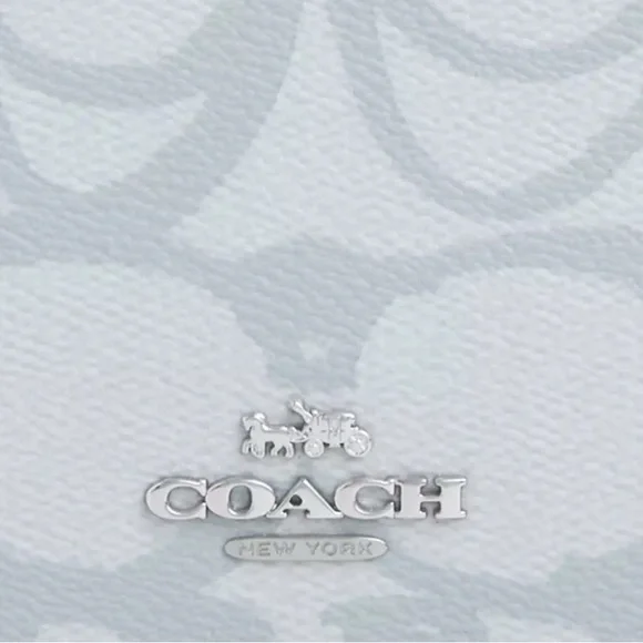 Coach Blue Slim Crossbody Bag In Sketch Signature Canvas NWT $250 MSRP - Picture 3 of 10